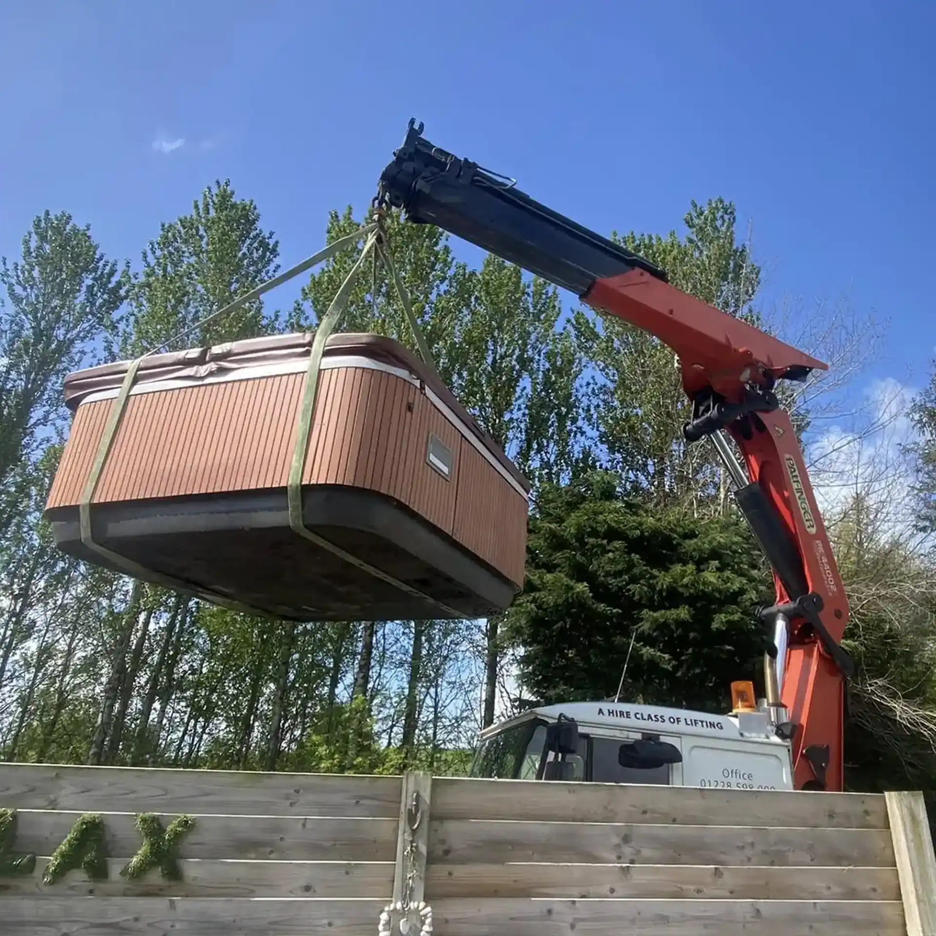 hot tub delivery info